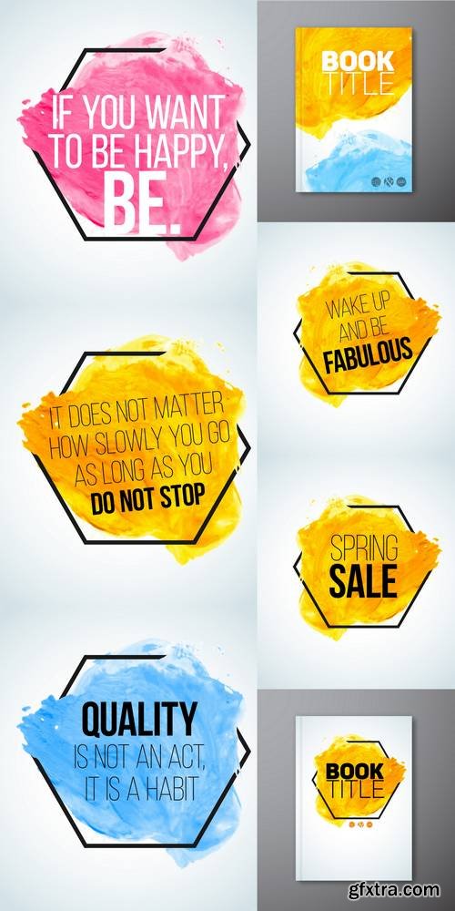 Modern Inspirational Quote on Watercolor Background