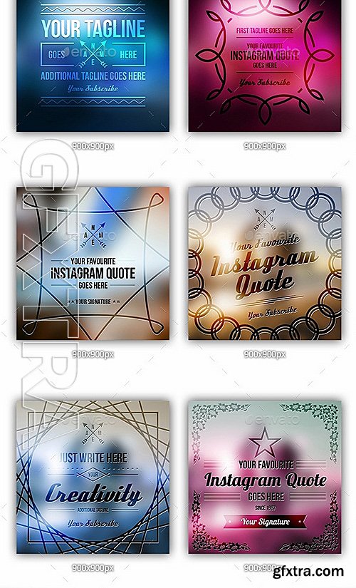 GraphicRiver - 10 Instagram Quote Badges - Banner Templates 11967544