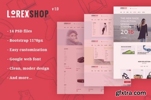 Creativemarket LOREX - E-commerce PSD Templates 549801