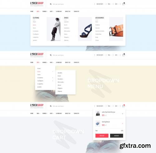 Creativemarket LOREX - E-commerce PSD Templates 549801