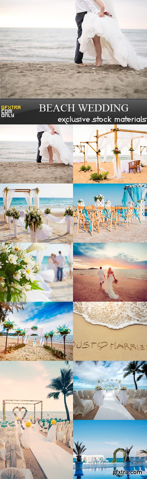 Beach Wedding - 11x JPEGs