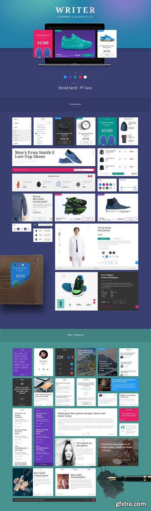 Writer Ecommerce Blog UI Kit