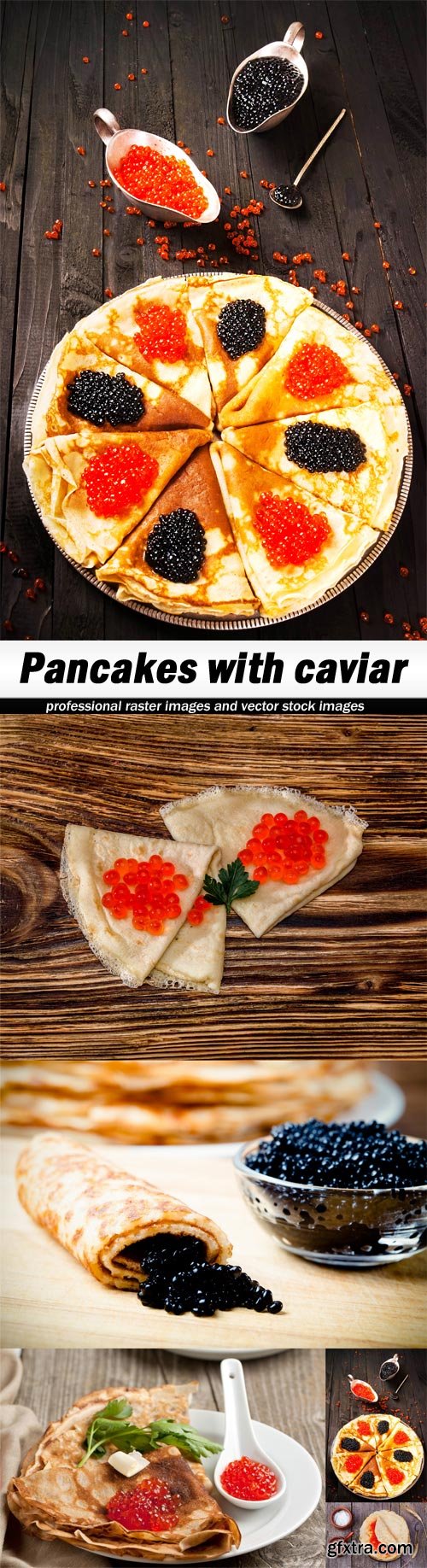 Pancakes with caviar