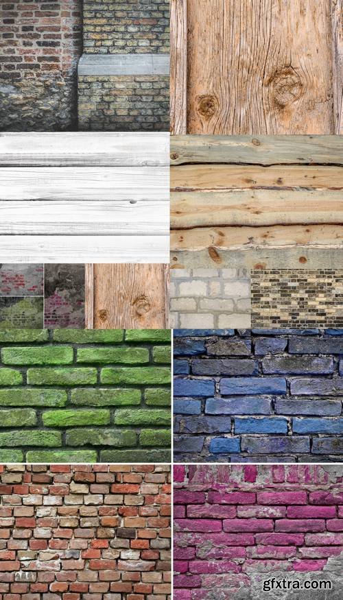 Wooden and Bricks Backgrounds