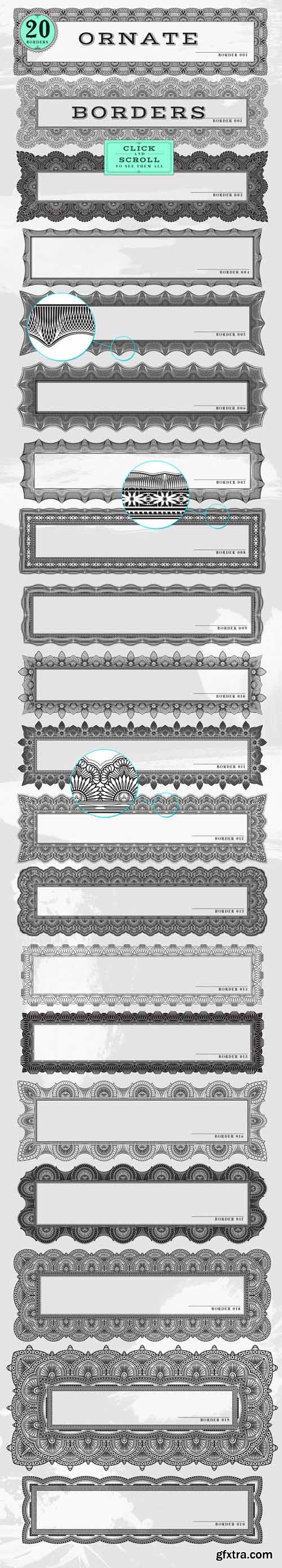 CM 360594 - Certificate Style Ornate Brushes