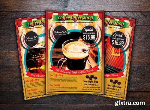 CreativeMarket Coffe Shop Advertising Flyer 558689