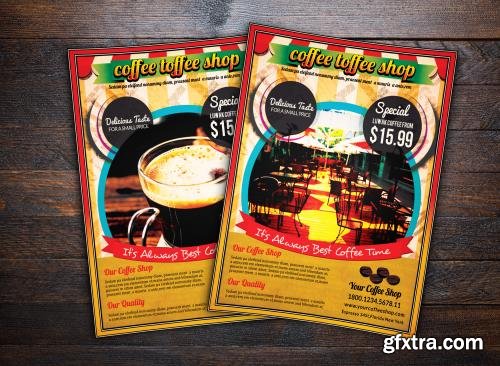 CreativeMarket Coffe Shop Advertising Flyer 558689