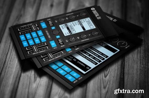 CreativeMarket Digital DJ Business Card Template 558704