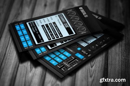 CreativeMarket Digital DJ Business Card Template 558704