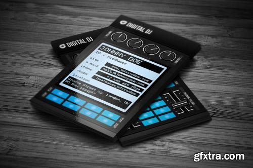 CreativeMarket Digital DJ Business Card Template 558704