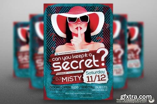 CreativeMarket Secret Party Flyer Template 558832