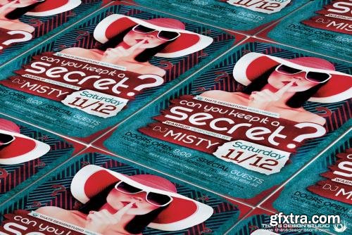 CreativeMarket Secret Party Flyer Template 558832