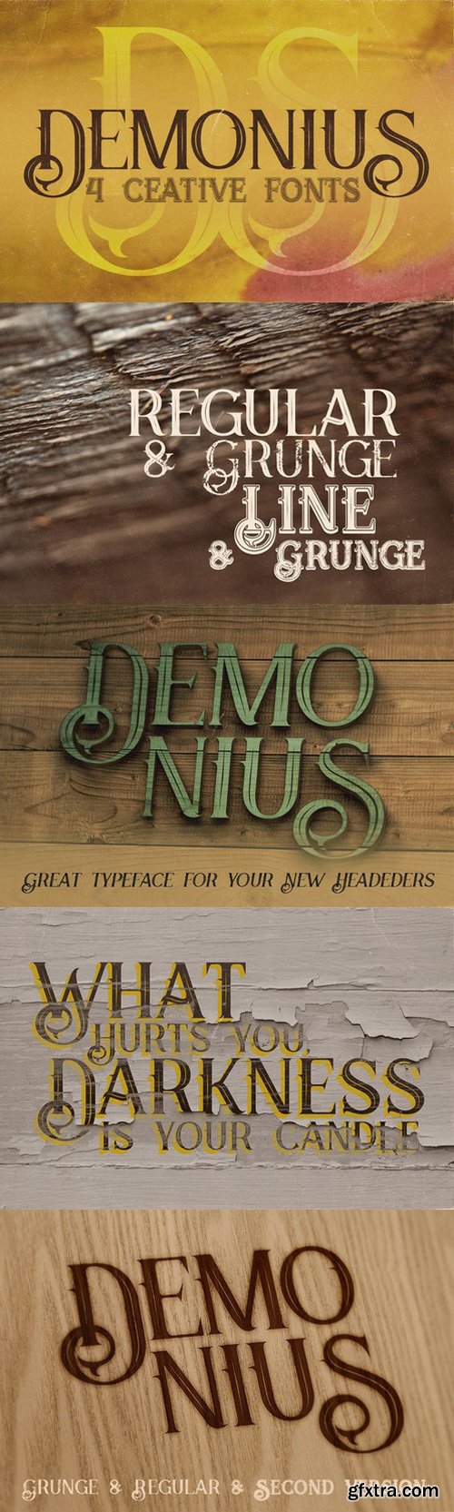 CM - Demonius - 4 Vintage Fonts 561601