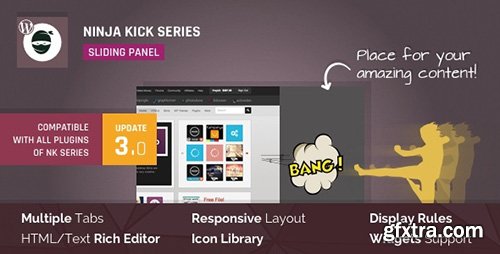 CodeCanyon - Ninja Kick: Sliding Panel for WordPress v3.0.1 - 6796296