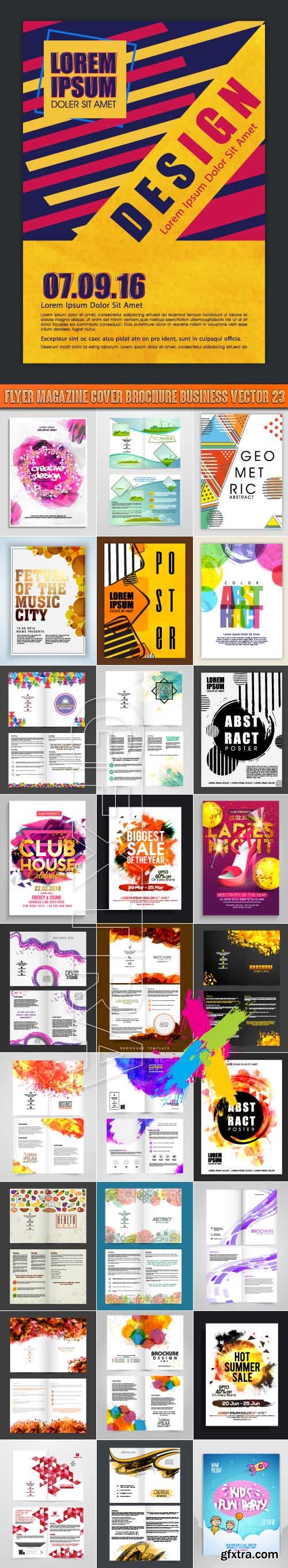 Flyer magazine cover brochure business vector 23