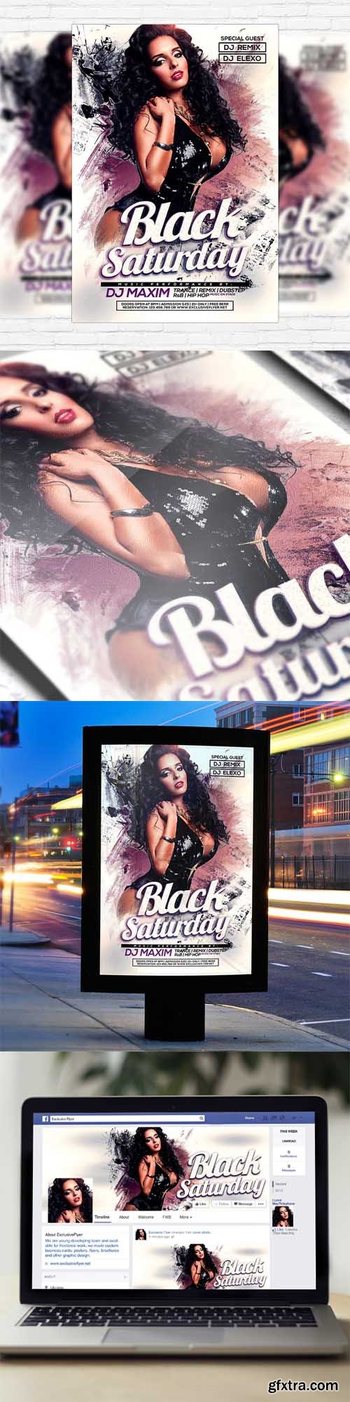 Black Saturday - Flyer Template + Facebook Cover