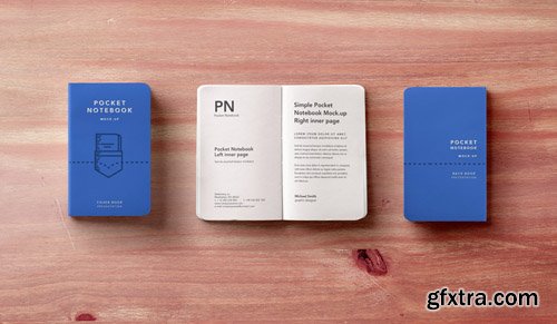 Pocket Psd Notebook Mockup