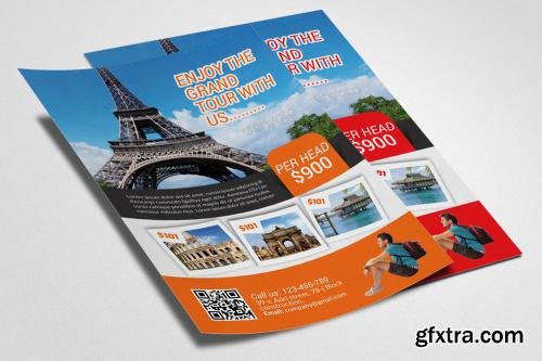 CreativeMarket Tour Travel Agency Flyer Template 558388