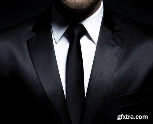 Man gentleman in black suit 12X JPEG