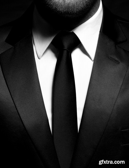 Man gentleman in black suit 12X JPEG