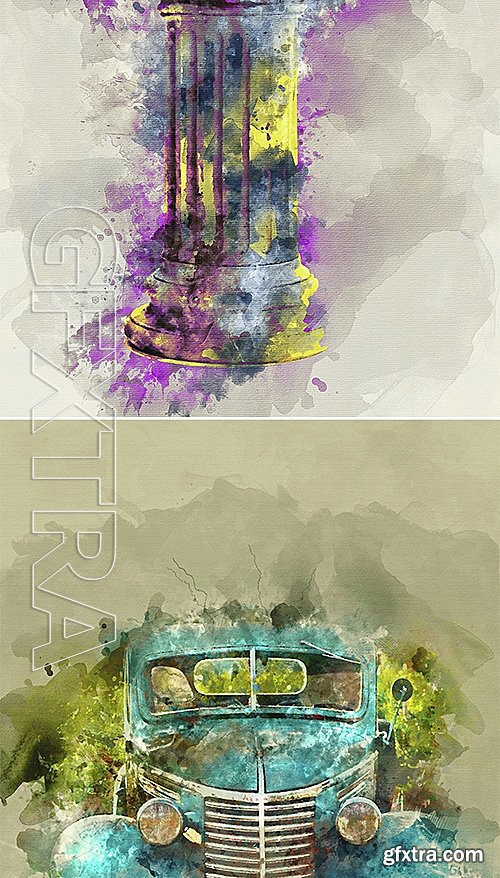 GraphicRiver - Watercolor Photoshop Action 14830388