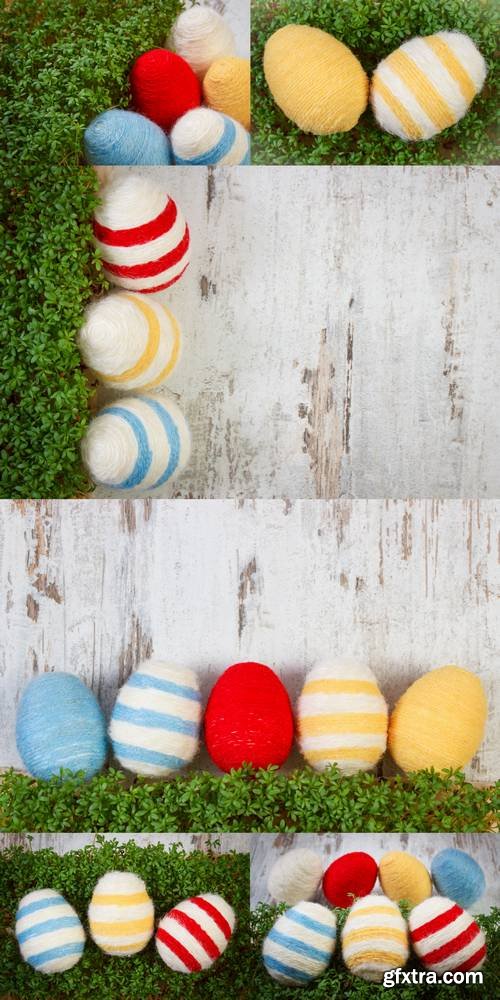 Easter Eggs Wrapped Woolen String, Decoration for Easter