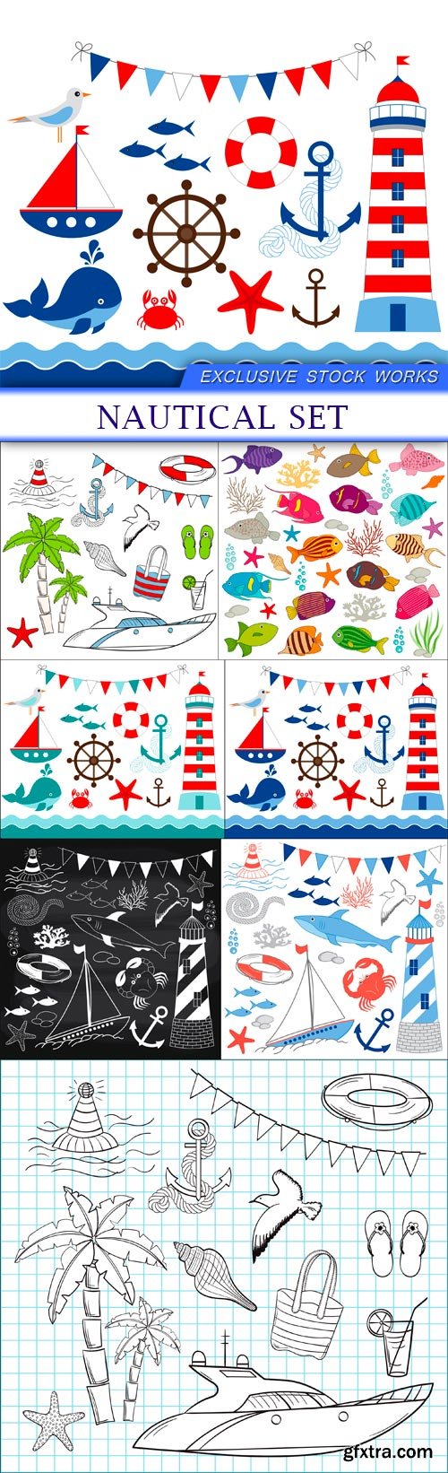 Nautical set 7X JPEG