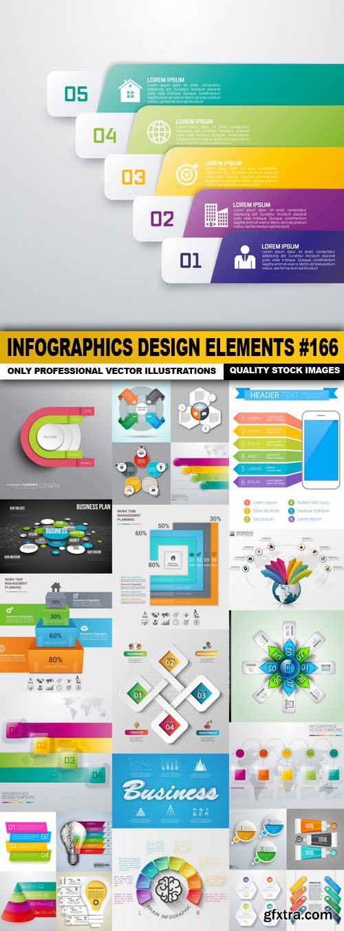 Infographics Design Elements #166 - 25 Vector