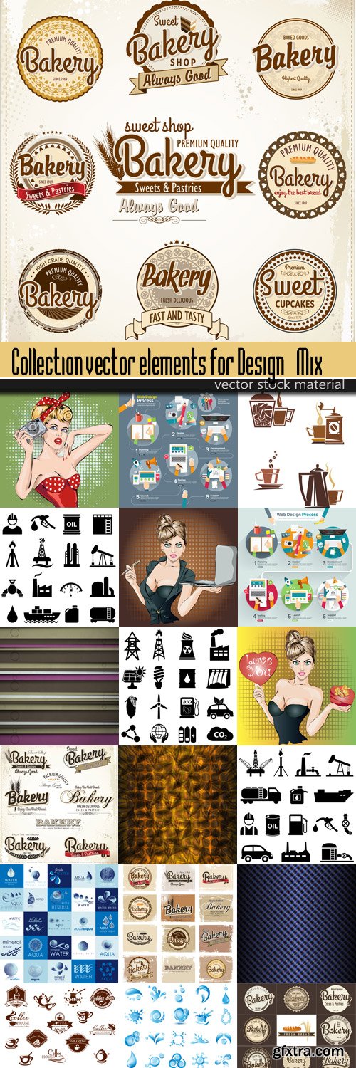 Collection vector elements for Design - Mix