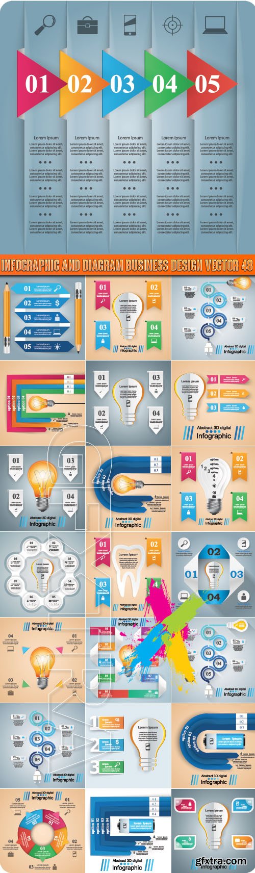 Infographic and diagram business design vector 48