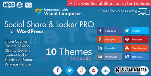 CodeCanyon - Social Share & Locker Pro v6.2 - Wordpress Plugin - 8137709