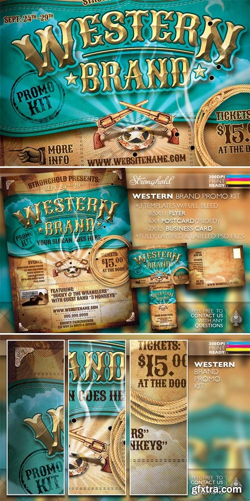 CM 36898 - Vintage Western Brand Flyer Kit