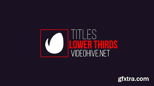 Videohive 20 Lower Thirds and 12 Titles 14855647