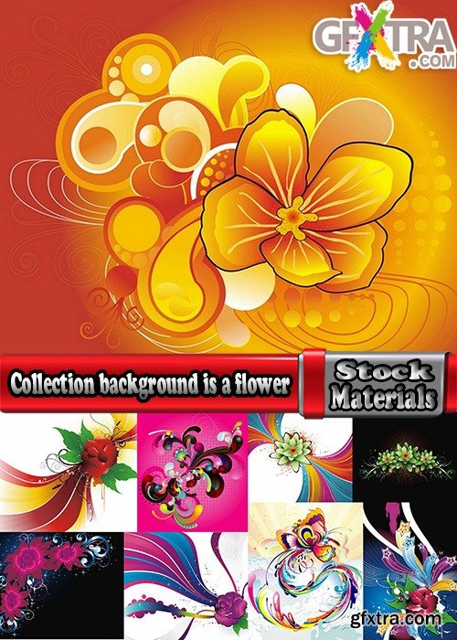 Collection background is a flower vector image 25 EPS