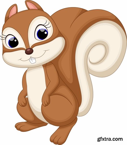 Collection squirrel rodent vector image 25 EPS