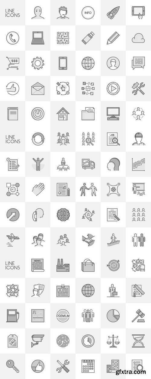 Vector Line Set of Icons