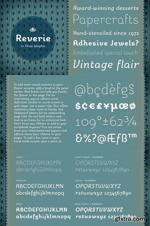 Reverie Font Family $60