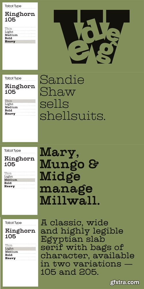 Kinghorn 105 Font Family $99