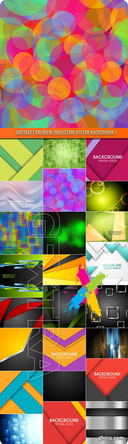 Abstract colorful collection vector background 7