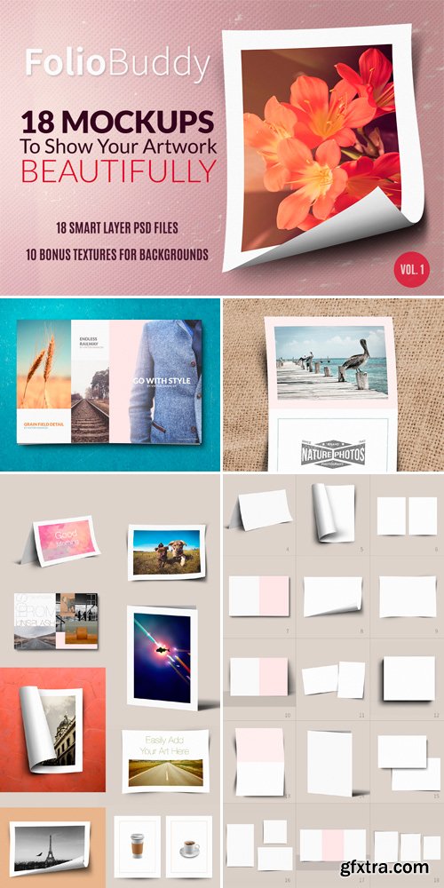 CM 55935 - 18 Mockups for Portfolio Display