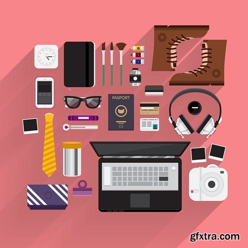 Flat Vector Design 31 - 25xEPS