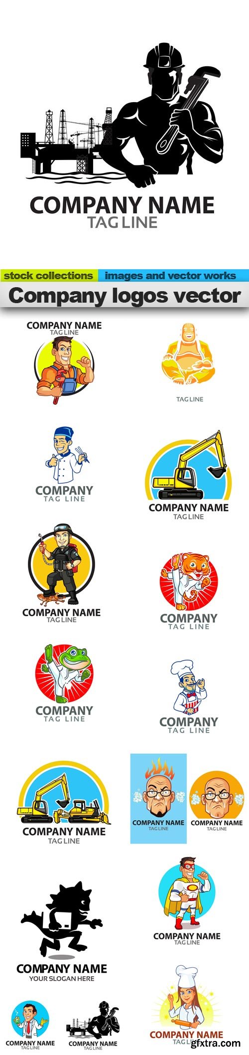 Company logos vector, 15 x EPS