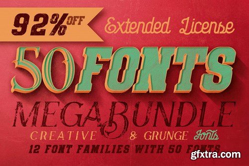 Creative & Grunge Fonts Megabundle