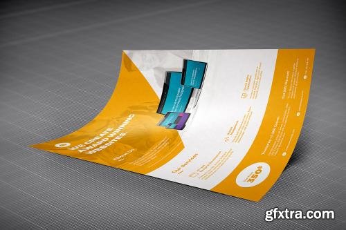 CreativeMarket A4 Creative Flyer Mock-Up 9 562436