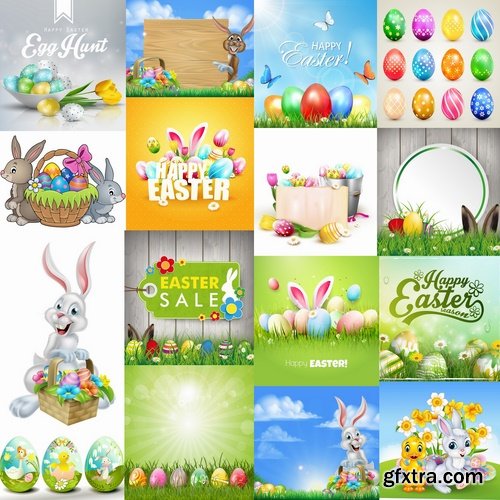 Easter Egg Collection poster gift card 25 EPS