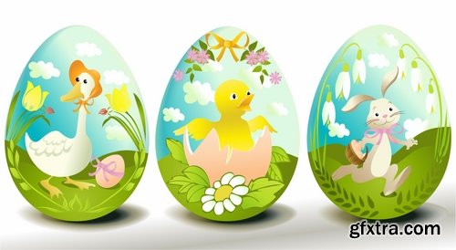 Easter Egg Collection poster gift card 25 EPS