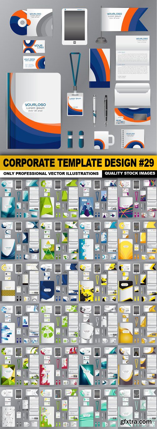 Corporate Template Design #29 - 25 Vector