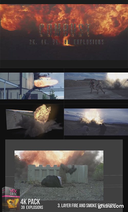 VfxCentral - Combust 4K Fire Explosions Pack