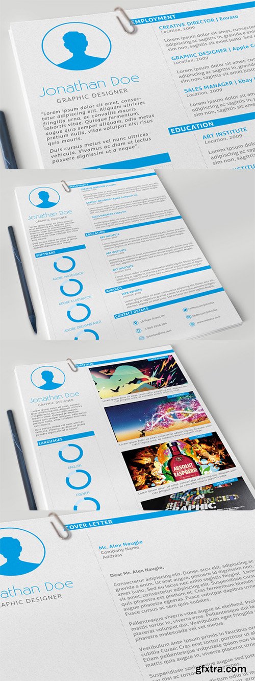 Resume, Cover Letter & Portfolio - CM 44692