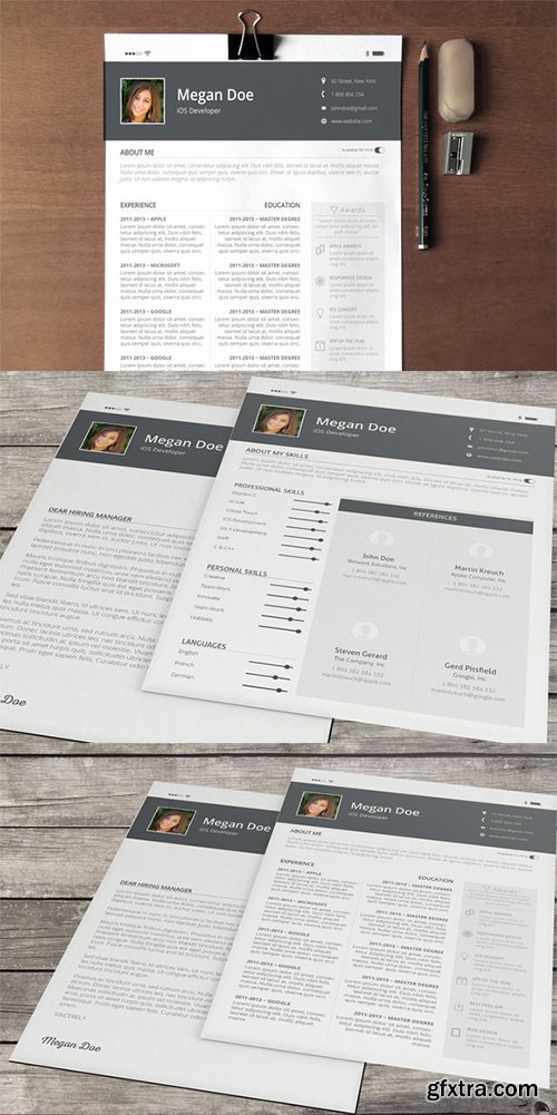 iOS Feel Resume & Cover Letter - CM 206974